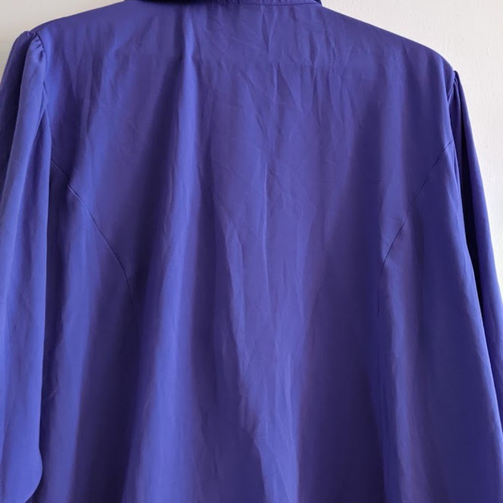 Maggie Barnes Purple Ruffled Blouse Size 2X - Picture 7 of 8